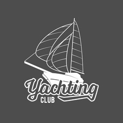 set of yachting badges and logos vector image