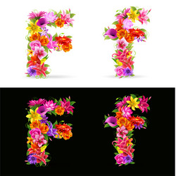 flower font vector image