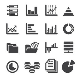 data icon set vector image