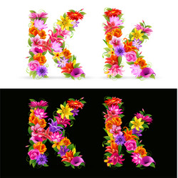 flower font vector image