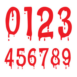 red number blood halloween vector image