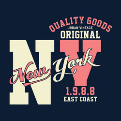 Vintage original new york vector