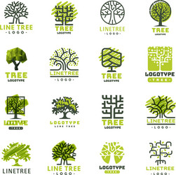 tree outdoor travel green silhouette forest badge vector