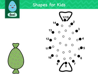 connect the dots and draw a candy dot vector image