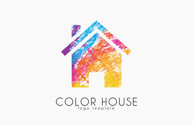 creative house logo color design home vector