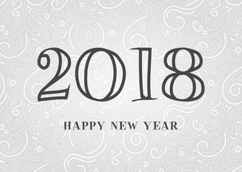 2018 happy new year greeting card vector