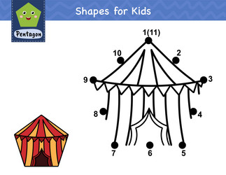 connect the dots and draw a circus dot vector image