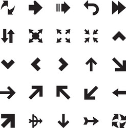 Mini arrows icons 4 vector