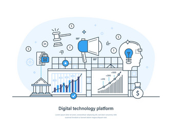 Digital technology platform for building vector