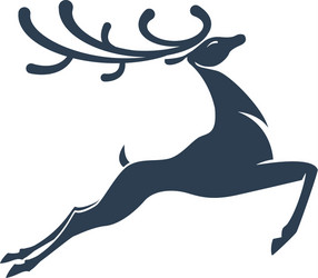 Deer silhouette christmas vector