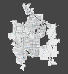 detailed map colorado springs city cityscape vector image