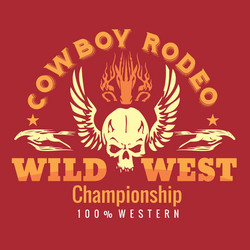 Wild west - cowboy rodeo emblem vector