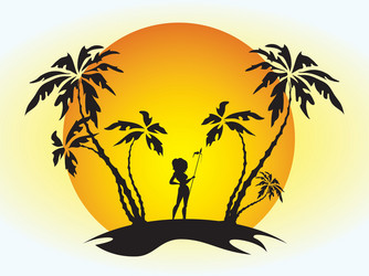 island vector image