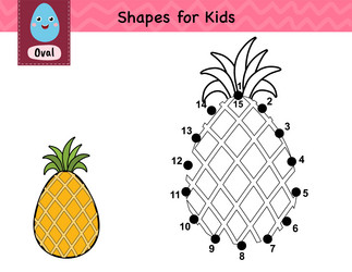 connect the dots and draw a pineapple dot vector image