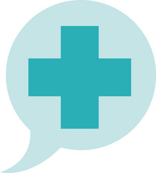 Cross emergency help health care medical flat vector