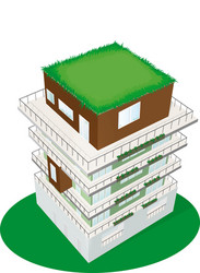 Top view of a building vector