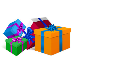 background with gift boxes vector image