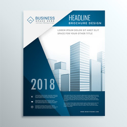 business brochure leaflet cover page design vector image