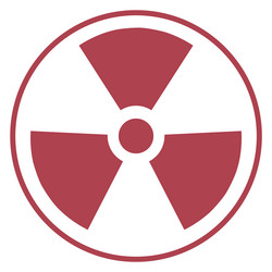 nuclear danger sign round radiation hazard icon vector image