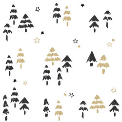 seamless pattern with christmas tree vector image