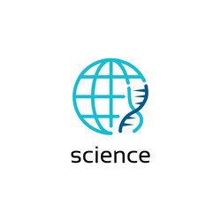 global science logo design vector image