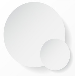 white circle abstract background with shadows vector image