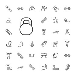 33 strength icons vector