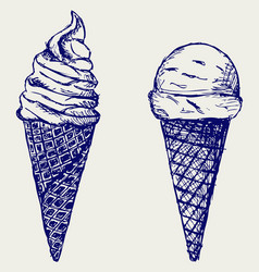 soft serve ice vector image