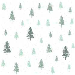 seamless pattern with christmas tree vector image