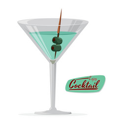 cocktail design vector image