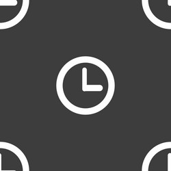 Clock sign icon mechanical symbol seamless vector