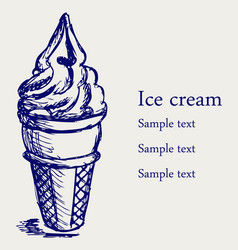 soft serve ice vector image