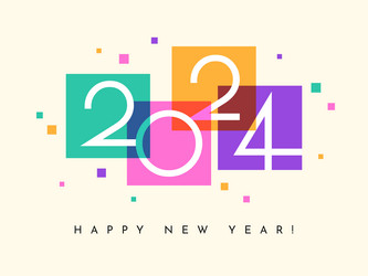 2024 new year banner calendar greeting card vector image