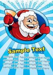 santa card vector image