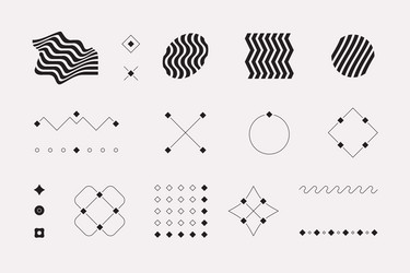 abstract shapes and dividers minimalist grid vector image