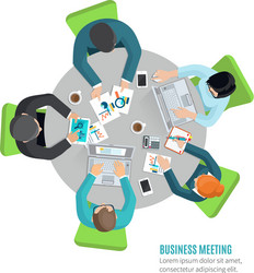 business meeting flat vector image