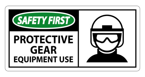 safety or protective gear and equipment use vector image