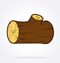 simple cartoon log vector image