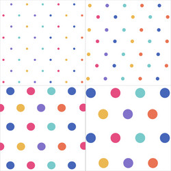 seamless patterns polka dot set vector image