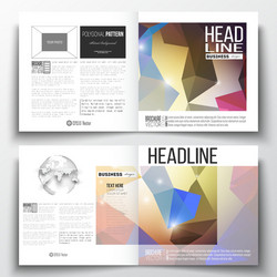 set annual report business templates vector image