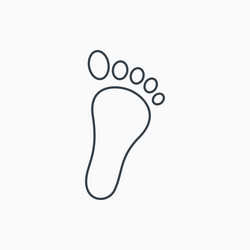 Baby footprint icon child foot sign vector