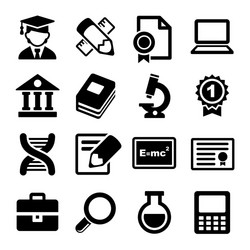 school and education icons set vector image