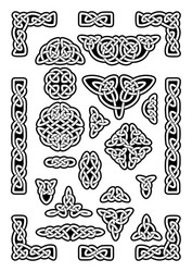 celtic knots collection vector image