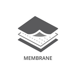 membrane fabric material feature icon vector image