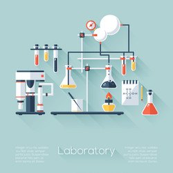 chemistry education research laboratory equipment vector image