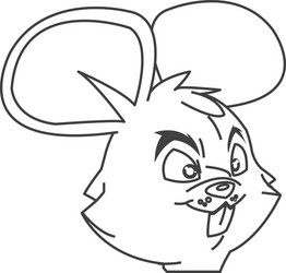 Mouse cartoon icon vector