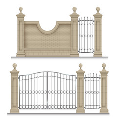 iron garden gate to the estate vector image