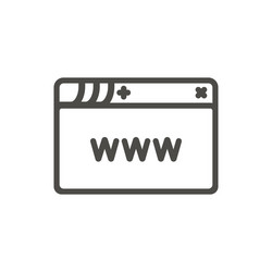 Browser icon line website window symbol vector