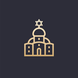 synagogue icon linear vector image