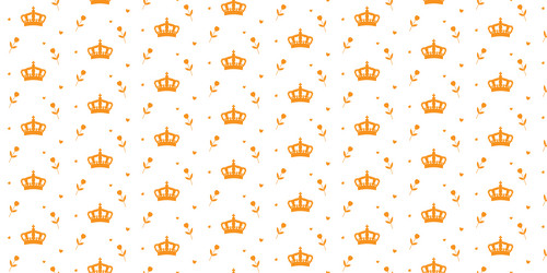 crowns and tulips seamless pattern vector image